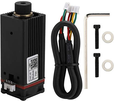 ASHATA Lasermodul, 7W 450nm Wellenlängenlasermodulkopf für NEJE Master Series Graviermaschine, Lasermodul Laserengraver Teil DIY Laserkopf für Metallschnitzerei