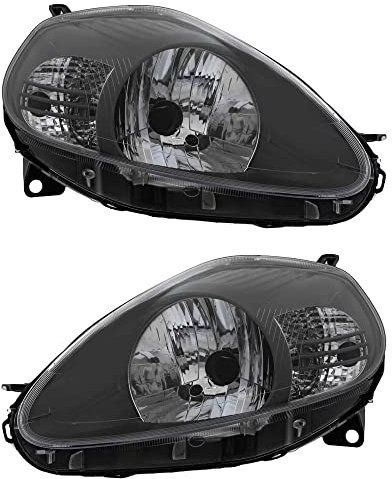 Halogen Scheinwerfer Set links & rechts Hauptscheinwerfer Frontscheinwerfer Klarglas/anthrazit mit Elektromotor für Model Grande Punto 199_ 199
