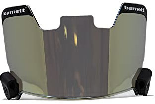 BARNETT Fußballvisier, goldfarben, UV-Beschichtung, universelle Passform, Maske für American Football