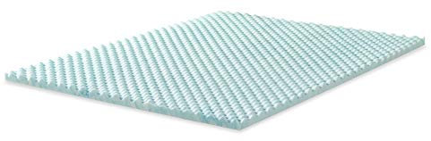 Zinus Swirl Gel Sobrecolchón de Espuma Viscolástica y Refrigeración, Diseño Refrescante y Con Circulación de Aire, Alivio de Presión, 90 x 190 cm, Certificado OEKO-TEX, para Colchón, Cama y Sofá