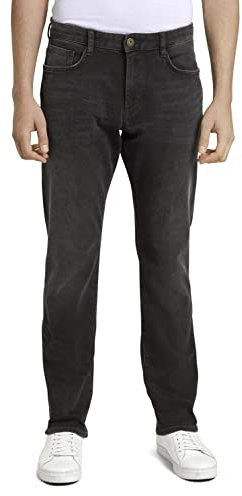 TOM TAILOR Homme Jean Coupe Droite Marvin, Black Stone Wash Denim, 29W / 32L