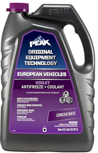PEAK OET Extended Life Violet Concentrate Antifreeze/Coolant for European Vehicles, 1 Gal.