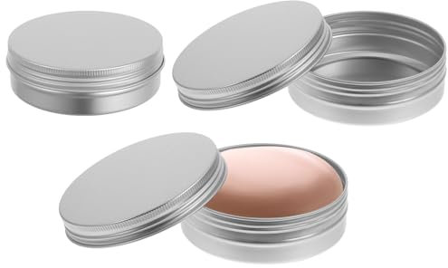 Healifty Metalldosen, 100 ml, rund, leer, Seifenschale, staubdicht, mit Deckel, für Dusche, Bar, Seife, Tee, Süßigkeiten, Silber, 3 Stück