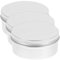 Healifty Metalldosen, 100 ml, rund, leer, Seifenschale, staubdicht, mit Deckel, für Dusche, Bar, Seife, Tee, Süßigkeiten, Silber, 3 Stück