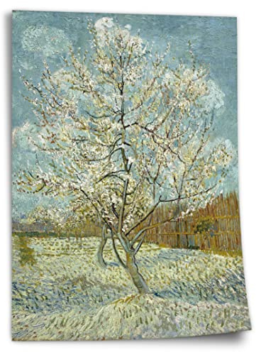 Printistico Poster Vincent van Gogh - Der pinke Pfirsischbaum Kunstdruck ohne Rahmen, Wandbild - A4, A3, A2, A1, A0, XXL - Wohnzimmer, Schlafzimmer, Küche, Deko
