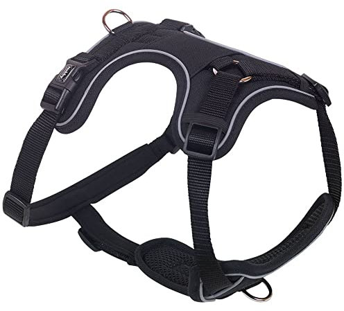 Nobby Komfort Geschirr MAILO, schwarz, L: Brust: 42-60 cm, Bauch: 65-85 cm, B: 25 mm, 1 Stück