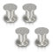 Gimisgu Aluminium Möbelfüße 4er Set,Runde Möbelfuß Sockelfuß,Höhe 80mm,Höhenverstellbar:15mm,Belastbar bis 250 Kg,Geeignet für Sofa, Bett, Nachttisch, Schrank