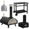 Dellonda Portable Wood-Fired Pizza Oven with Cover/Carry Bag and Trolley - DG258