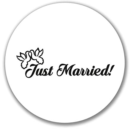 Huuraa Aufkleber Just Married Tauben Geschenk Sticker 10cm Just Married Geschenkidee