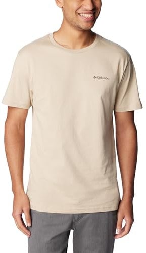 Columbia CSC Basic Logo Short Sleeve, Camiseta De Manga Corta para Hombre, Ancient Fossil/LC CSC Graphic, Talla M