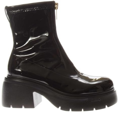 LIU JO Scarpe Donna Stivale Carrie 26 Ankle Boot Nero Vernice D24LJ08 SF3051 39