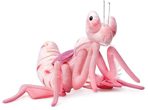 Simulation Hymenopus coronatus Mantis Plush Toy - 12 Soft Realistic Pink Praying Orchid Mantis Stuffed Animals, Cute Pink Insect Toys Real Plushie Toy, Unique Plush Gift Collection for Kids