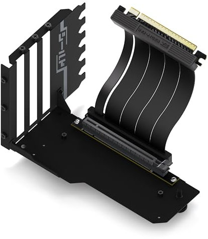 EZDIY-FAB Shield Series Vertical GPU Mount for Graphics Cards – High-Speed PCIe 4.0 Riser Cable, 115mm/4.52in Flexible Extension, 90° Connector, Compatible with Full-Open PCIe Slots (Black)