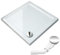 SONNI Receveur de douche de forme carrée 80 x 80 x 4 cm – Receveur de douche antidérapant en panneau acrylique ABS, avec design plat, bonde incluse