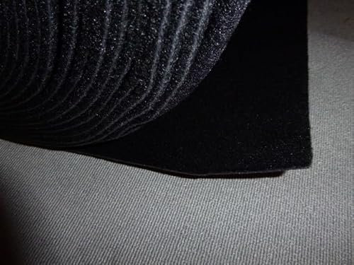 12,90 Euro/m² Teppich Meterware Autoteppich feiner dünner Velourstoff schwarz