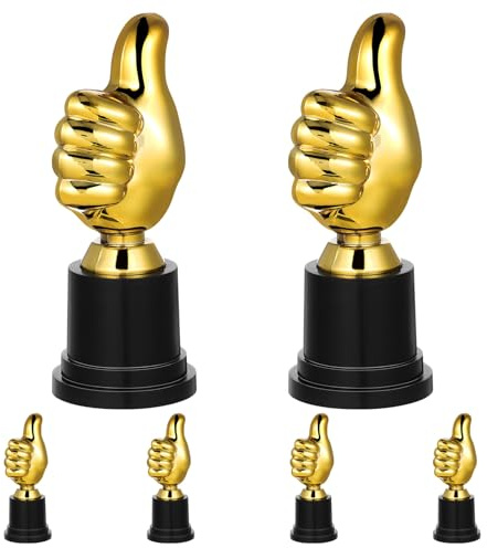 Supvox 6Er Set Mini Pokale Daumen Trophäen Kunststoff Kleine Auszeichnung Pokal Für Sportwettkämpfe Und Feiern