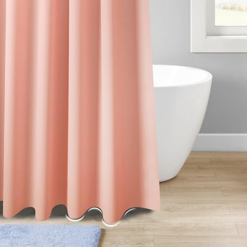 DOPROP Design Pink 15G PEVA Shower Curtain Liner 180x180CM Mould Proof Mildew Resistant Waterproof Thicken Heavy Duty Weighted Shower Curtain for Bathroom Bathtub BPA&PVC Free No Chemical EASY CARE