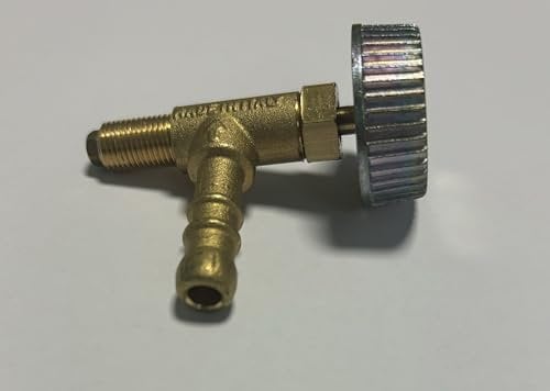 1 Rubinetto GPL per Fornelli, Fornelloni, Bruciatori, Barbeque a Gas GPL Completo di Ugello in Ottone (MADE IN ITALY)