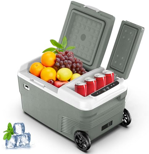 Alpicool Car Refrigerator 12V Fridge Freezer 25L, Portable Freezer Dual Zone Electric Cooler Box for Car 12V/24V 100-240V(-20℃-20℃) Portable Fridge for Camping Trip