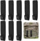 8 Stück MOLLE Gurte, Molle Gurtband Riemen Befestigung Snap Strap, MOLLE Gurte Praktische, Molle Rucksack Zubehörgurt, MOLLE-Gurtband Rucksackgurt-Befestigungsanschlüsse für MOLLE (Schwarz)