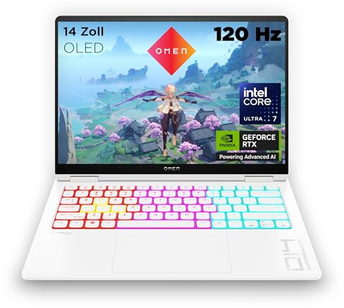 HP Omen Transcend 14-fb0297ng 14 2880 x 1800 Pixel Intel Core Ultra 9 32GB 1000GB SSD NVIDIA GeForce RTX 4070 Windows 11 Home