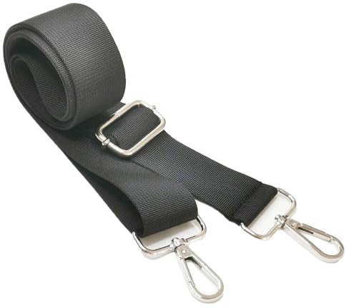 Tragegurt Tasche, Breit Taschengurt Schwarz, 3.8 cm Breite Schultergurt Für Taschen Schwarz, Nylon Schulterriemen Crossbody Bag Damen Breiter Gurt, Verstellbarer Schultergurt Taschengurt