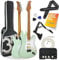 3rd Avenue Stateside Full Size 4/4 Electric Guitar Ultimate Kit with 5W Amp, Cable, Stand, Padded Gig Bag, Strap, Picks, FREE LESSONS – Liberty Green