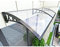 WWERTYY Türmarkise, gebogenes Vordach für Vordertür, Regenschutz für Außenfenster, Dachvordach, Markisenvordach, UV-Schutz vor Schnee, transparente Polycarbonatplatte/Schwarze Halterungen