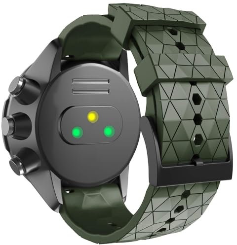 FFHAO Cinturino di ricambio per Suunto 9 Spartan/Suunto 9, cinturino in morbido silicone per Suunto 9 Smart Watch GPS/Suunto Spartan Sport Wrist HR/Suunto 9 Titanium, Misura unica, Agata