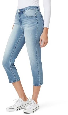 Angels Forever Young Damen Jeans Everluxe Sculpt Straight 23.5 Crop Jeans | 59,7 cm lange Innennaht, superweicher Denim, formende Technologie, dehnbar, funktionale Taschen, gerade, trendig