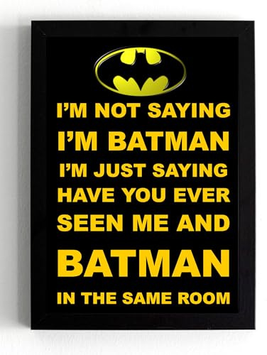 STONE ROSES Gerahmtes Batman-Zitat, A5, DC Comic Hero, Bruce Wayne, Filmhelden, Geschenkidee (gerahmt, 21 x 16 x 1 cm)