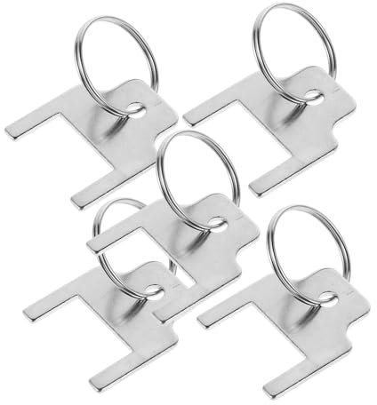 BESTOYARD 5pièces Clé De Distributeur De Papier Essuie-Tout Acier Inoxydable Lot de Clés Universelles avec Anneaux pour Distributeurs De Papier Toilette Et Essuie-Tout Compatible avec Kimberly