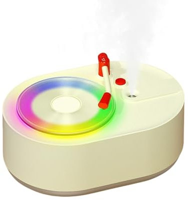 Room Humidifier, Small Fragrance Diffuser, Rechargeable Air Humidifier, Quiet Cool Mist Gadget with Lights, 6.26 x 4.29 x 2.87 inches, Portable Aromatherapy for Bedroom, Gold Home Use