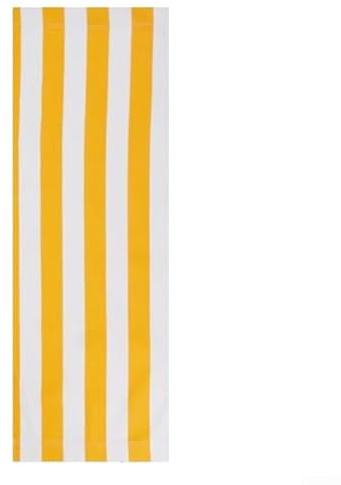 Jumplushion Ersatzbezug für Strandliege, Sonnenliege, Stoff, doppelseitig, gelb, weiß, 120 x 45 cm, für den Außenbereich, Terrassenmöbel, wasserdicht (1 Stück)