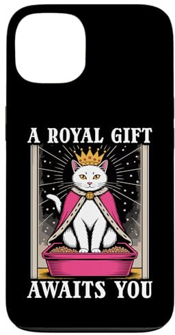 Funny Cat A Royal Gift Awaits You Litter Box Cat Case for iPhone 13