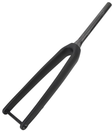 Forcella anteriore per bici da corsa in fibra di carbonio 3K T800, leggera, ad alta resistenza, assorbimento delle vibrazioni, velocità di rimbalzo regolabile, per bici da corsa e (Opaco)