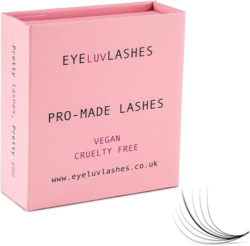7D Wispy Promade Lash Fans D Curl 12mm Length 500 Individual Loose Fans premade Lash Fans 0.07 Pro made Lashes Individual Fans Eyelash Extensions Eyeluvlashes (D Curl 12mm Length)