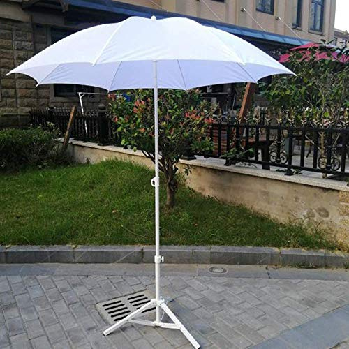 DX26TS Oslash; 5.3ft / 1.6m Garden Parasol Umbrella Outdoor Sun Shade Tilt Function for Beach/Pool/Patio Umbrellas White Round Sunscreen UV25 GCDW