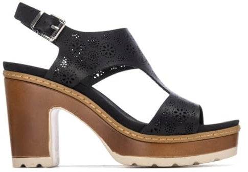 REFRESH - Sandalen Damen Schwarz - Bequeme und vielseitige Schuhe - Casual Mode - Modell 17516603 (Größe 39)