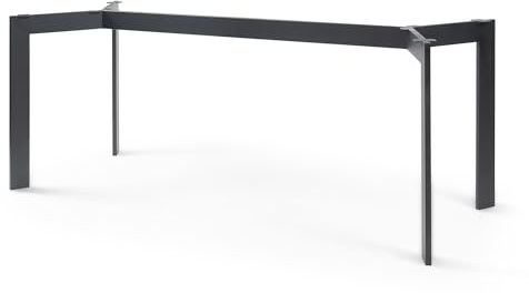 [en.casa] Tischgestell Verg Metall Tischfuß für Esstisch Schreibtisch 140 x 70 x 72 cm Tischkufen höhenverstellbar Schwarz
