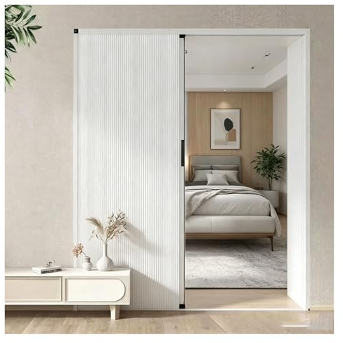 Porta A Soffietto Da Interno,porta Scorrevole Esterno Muro Portas A Libro Da Interno Porte A Soffietto Interne Bianche Per Cucina, Bagno, Dispensa, Kit Portas Divisoria(80x210cm/31.5x83in)