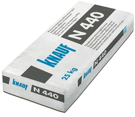 Knauf N440 25 kg I Bodenausgleichsmasse I Heizestrich I Innenbereich I Selbstnivellierend I Fußbodenheizung geeignet I Calciumsulfat