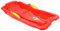MARMAT Bobschlitten Bob Rodel Schneegleiter Bremshebel Zugseil Kinder Schnee Winter (Rot)