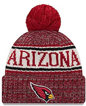 New Era ONF18 Sport Knit Bommelmütze Arizona Cardinals Rot, Size:ONE Size