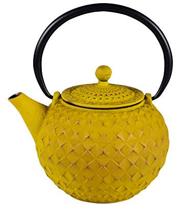 Trend'up - Théière en fonte 1 l avec fitre inox Octo jaune