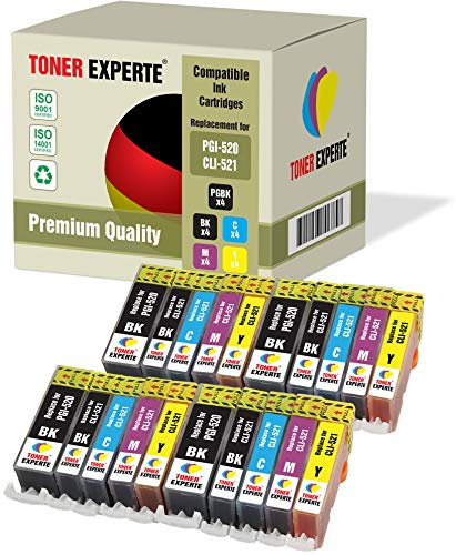 TONER EXPERTE 20 XL PGI-520 CLI-521 Druckerpatronen kompatibel für Pixma iP3600 iP4600 iP4700 MP540 MP550 MP560 MP620 MP630 MP640 MP990 PGI-520BK CLI-521BK CLI-521C CLI-521M CLI-521Y