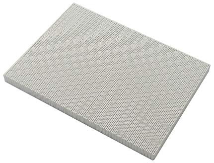 Meter Star Tabletas de cerámica resistentes al calor, para horno de barbacoa, placa cuadrada de cerámica de panal, tamaño 7.8 x 5.6 x 0.55 pulgadas