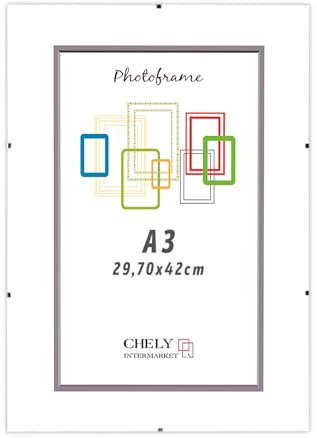 CHELY INTERMARKET Marco Clip de metacrilato A3 (29,7x42 cm) MOD-300 portafoto sin marco para posters