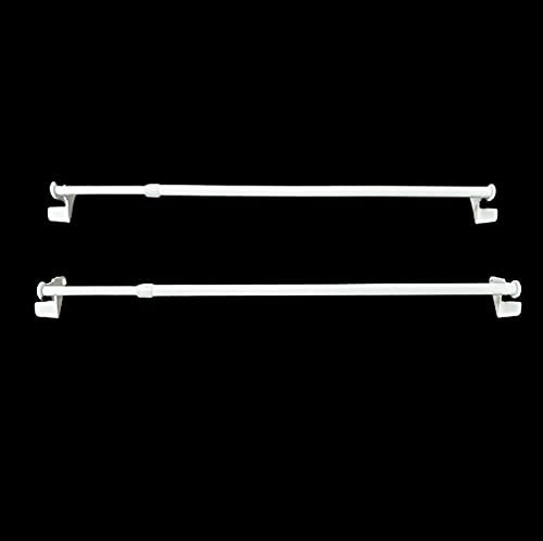 Lot de 2 tringles à rideaux autobloquantes sans perçage Fix Vit extensibles (Blanc, 30 x 50 cm)