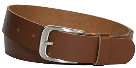 Vascavi Ledergürtel, 3 cm breit, Made in Germany, echt Leder Gürtel für Damen und Herren, kürzbar (80 cm Gesamtlänge 90 cm, Hellbraun)